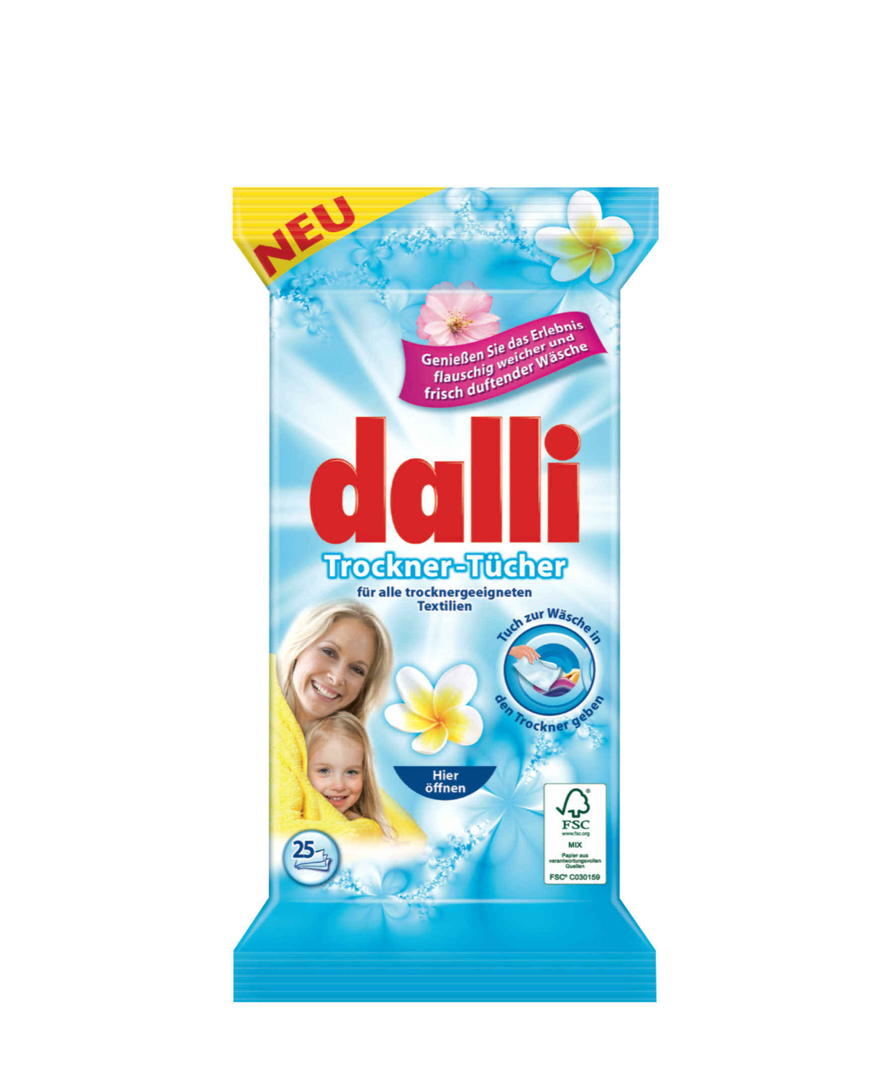 DALLI Chusteczki do suszarek 25 szt.