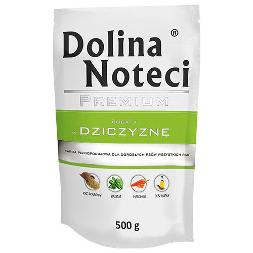 DOLINA NOTECI Mokra karma dla psa bogata w dziczyznę