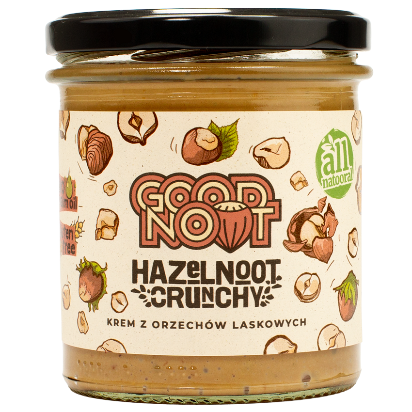 GOOD NOOT Krem z orzechów laskowych Hazelnoot Crunchy