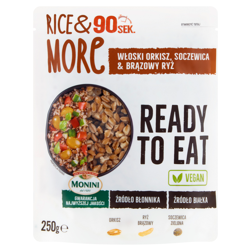 MONINI Rice&More Kompozycja włoskiego orkiszu soczewicy i brązowego ryżu