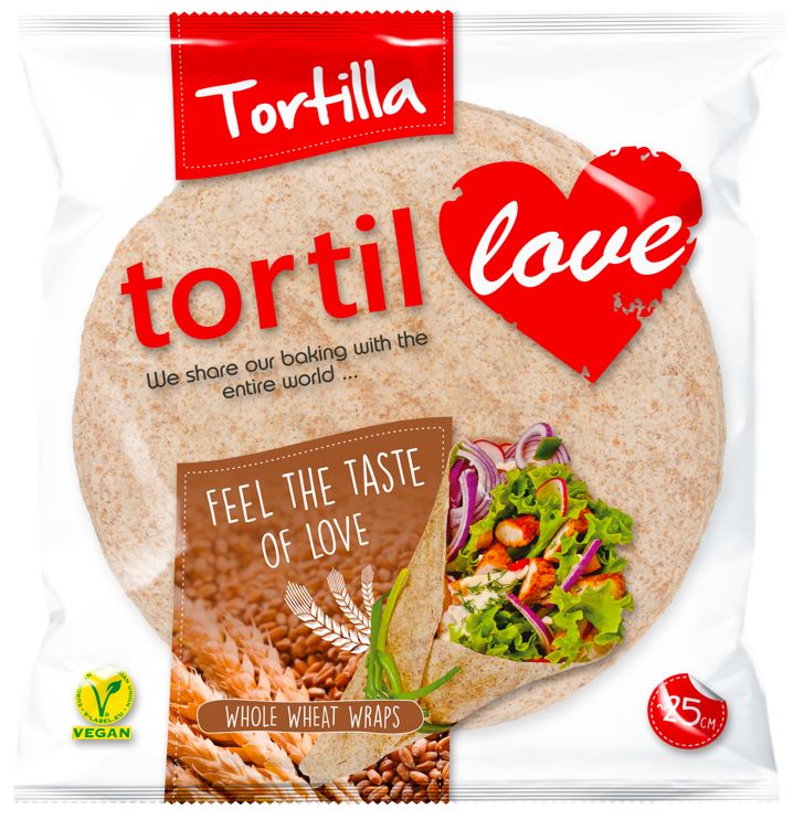 TORTILOVE Tortilla pełnopszenna - 25 cm (4 szt.)