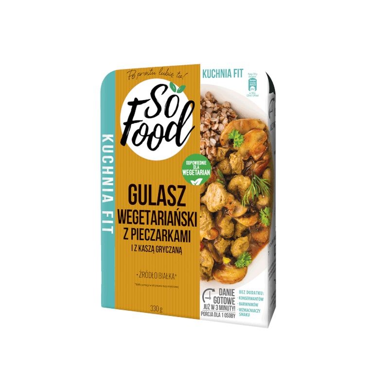 SO FOOD Gulasz wegetariański z pieczarkami i z kaszą gryczaną frisco.pl