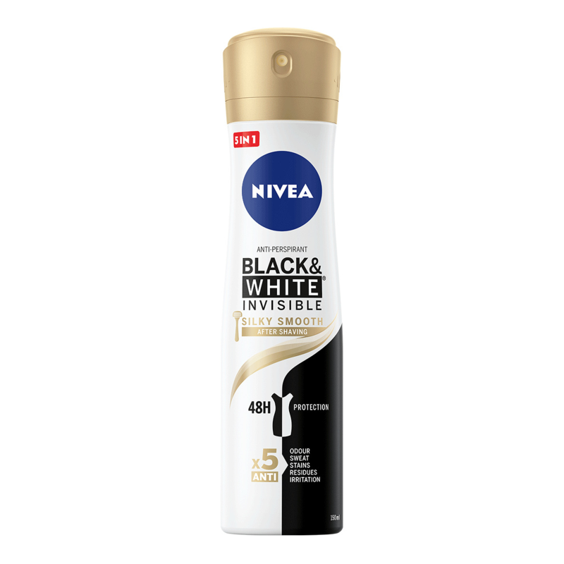 NIVEA Black & White Invisible Silky Smooth Antyperspirant w aerozolu frisco.pl