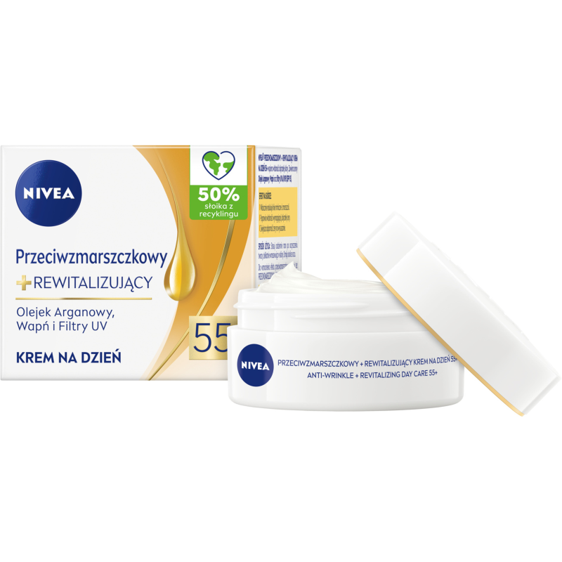 NIVEA Przeciwzmarszczkowy krem do twarzy na dzień SPF 15 55+ frisco.pl