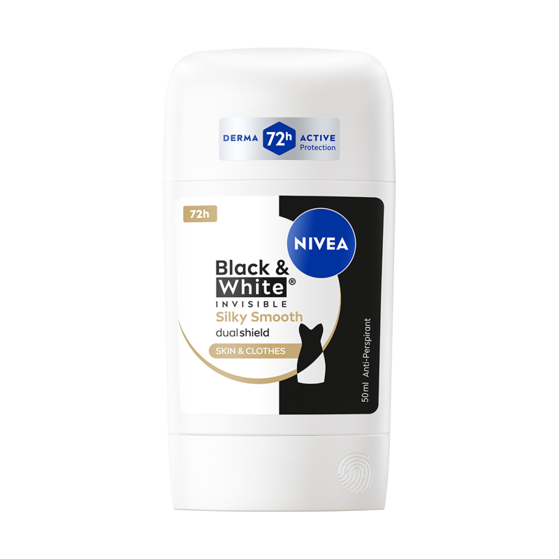 NIVEA Black & White Antyperspirant w sztyfcie Invisible Silky Smooth frisco.pl