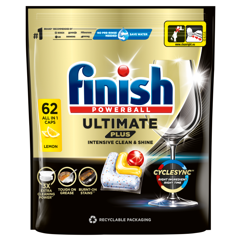 FINISH Ultimate Plus Kapsułki do zmywarki Lemon 62 szt. frisco.pl