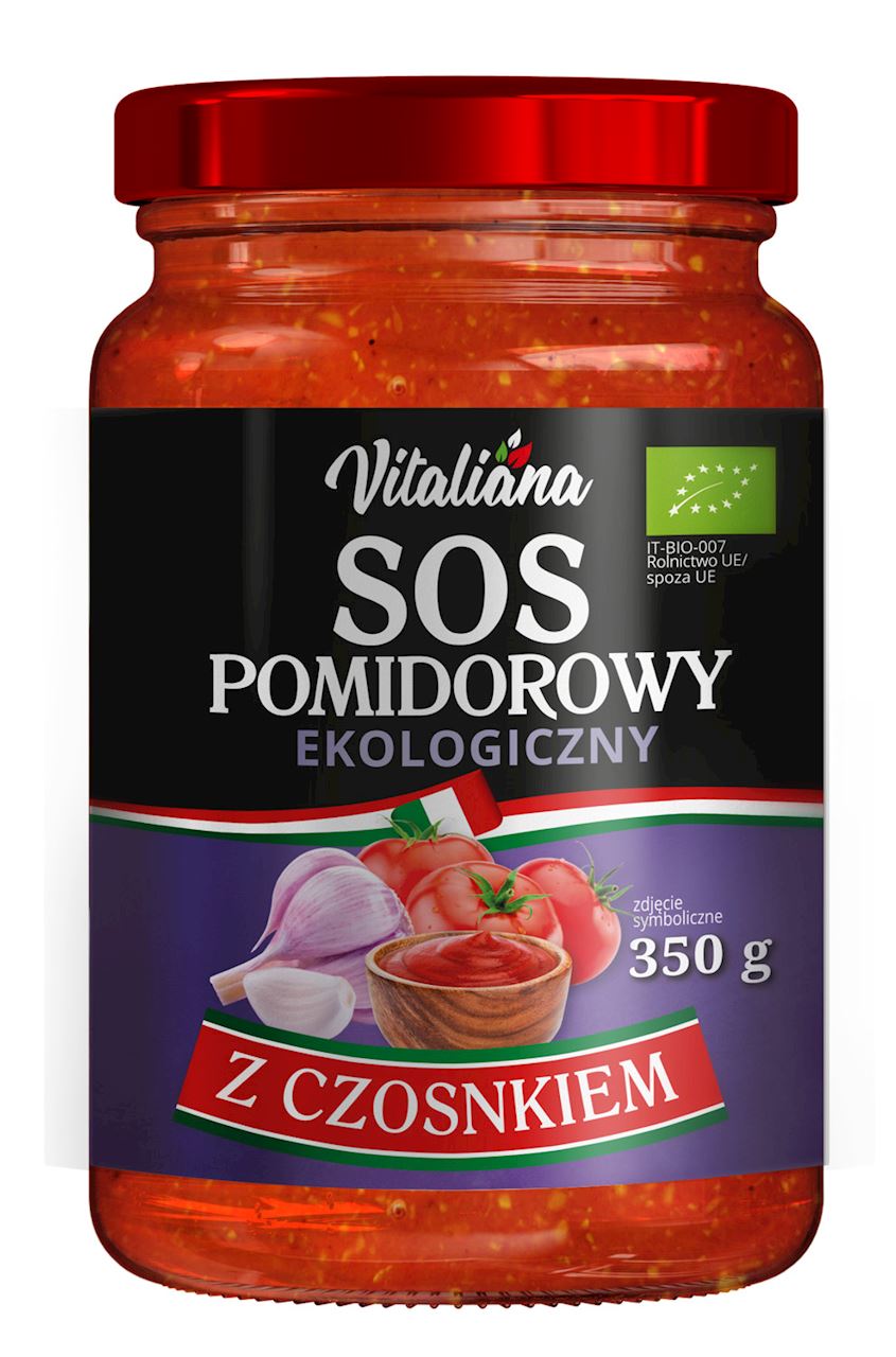 VITALIANA Sos pomidorowy z czosnkiem BIO