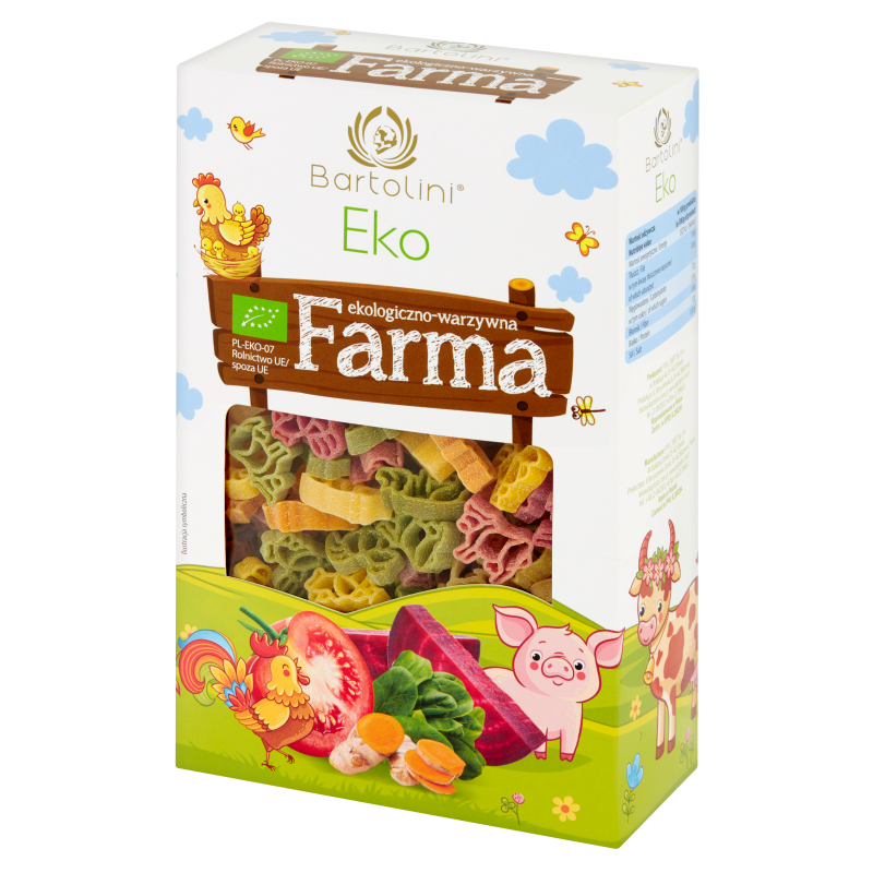 BARTOLINI Makaron z suszonymi warzywami dla dzieci (semolinowy) - farma BIO