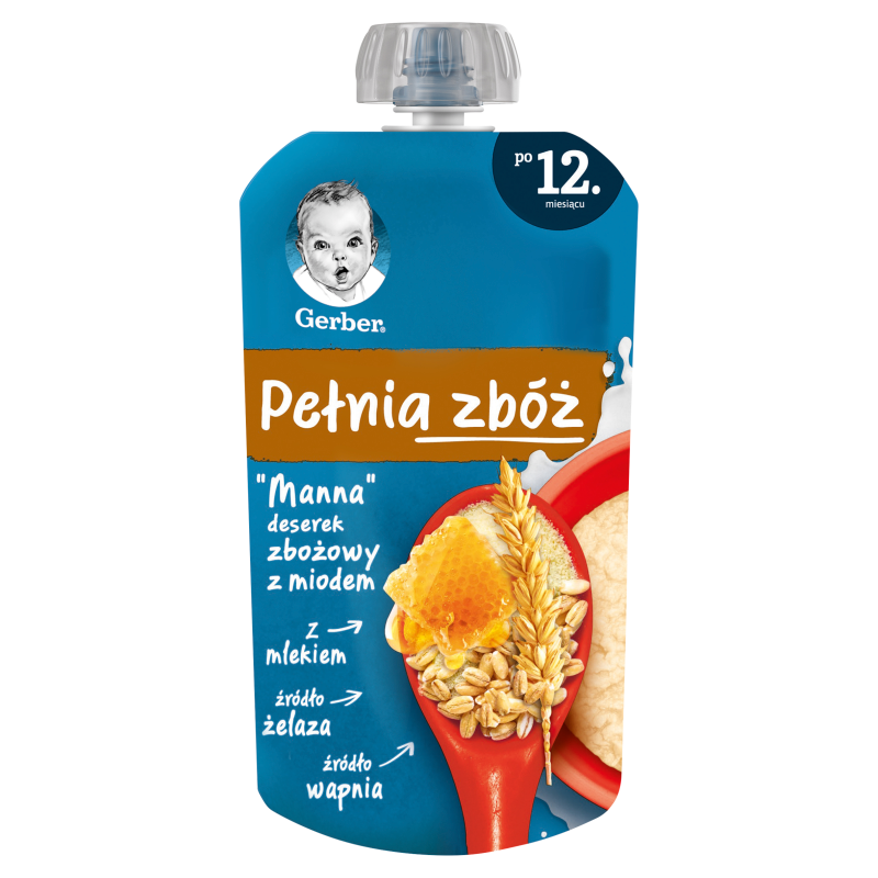 GERBER Pełnia zbóż kaszka w tubce owsianka 5 zbóż dla niemowląt po 8 miesiącu