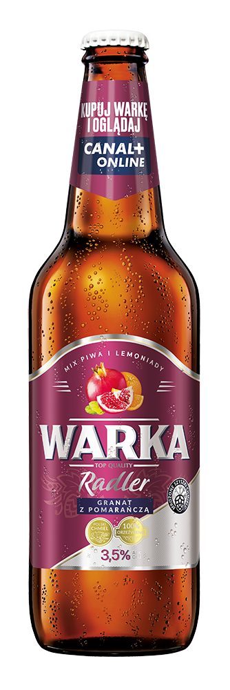 WARKA Radler GRANAT Z POMARAŃCZĄ Piwo (cena zawiera 1 zł kaucji za butelkę)