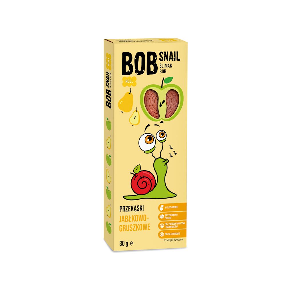 BOBSNAIL Przekąska jabłkowo-gruszkowa z owoców bez dodatku cukru