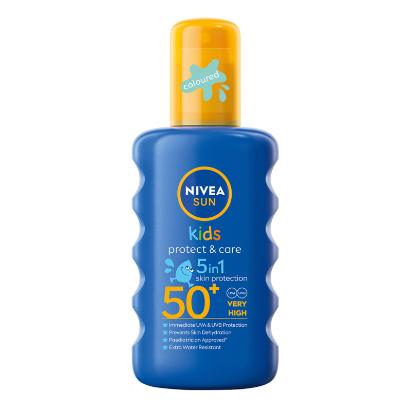 NIVEA SUN Kids Nawilżający spray ochronny na słońce dla dzieci z zanikającym kolorem SPF 50 frisco.pl