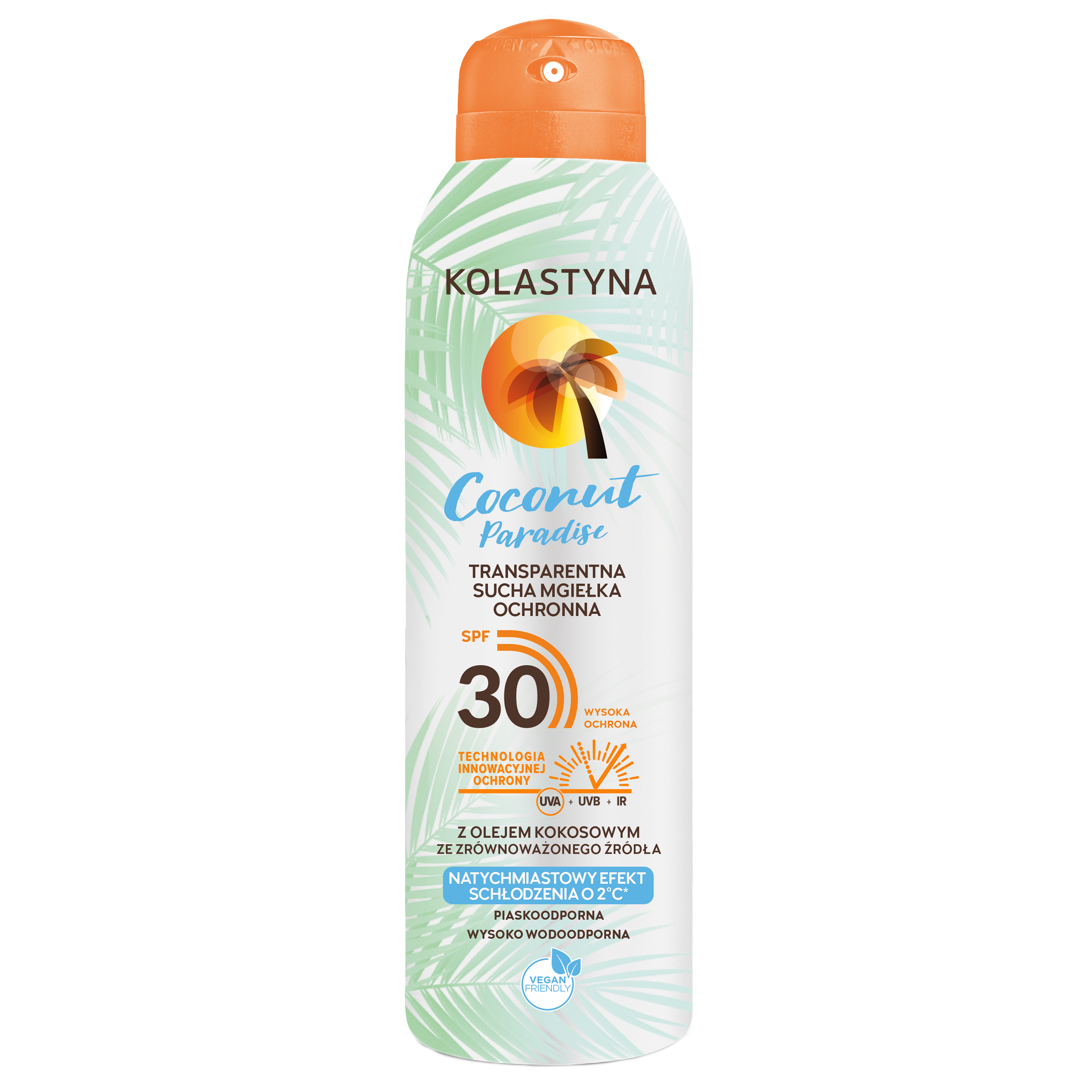 KOLASTYNA COCONUT PARADISE Transparentna sucha mgiełka ochronna SPF 30