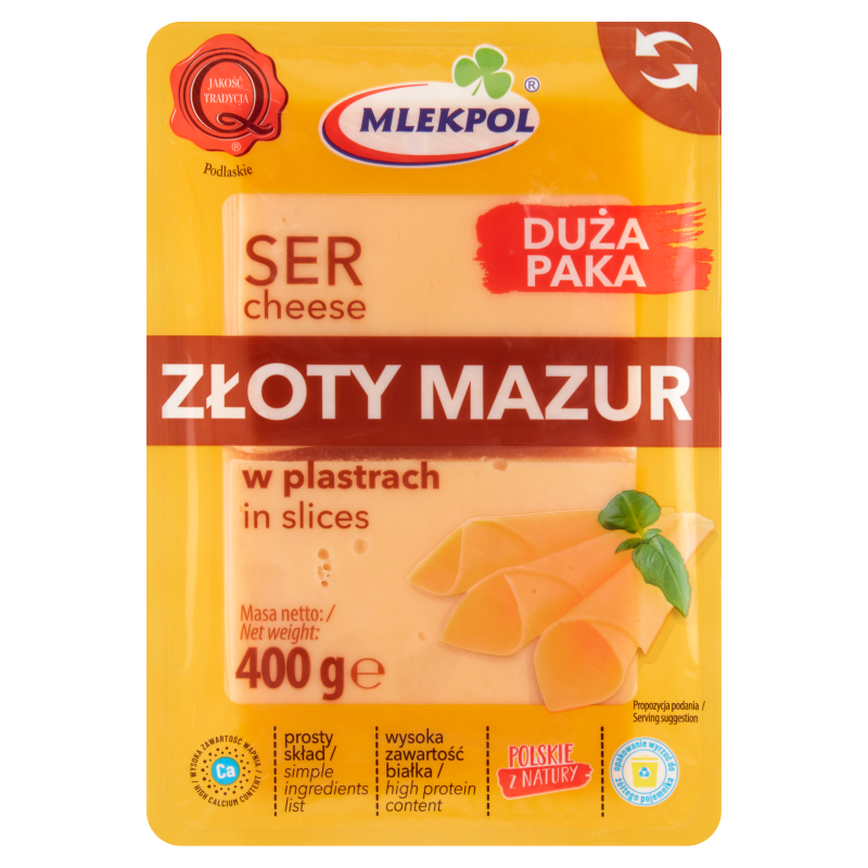 MLEKPOL Ser żółty Złoty Mazur (plastry)