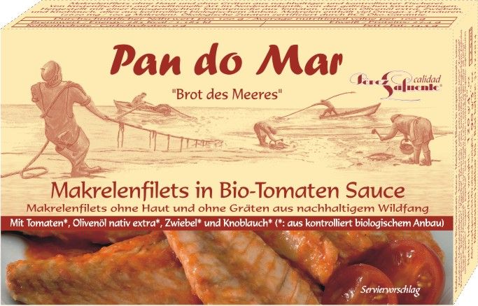 PAN DO MAR Makrela filety w BIO sosie pomidorowym