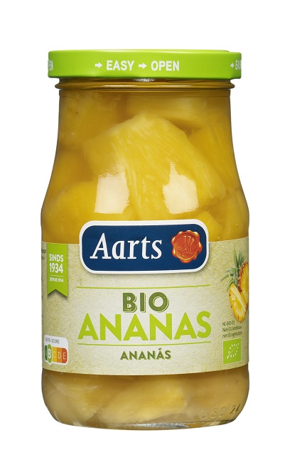 AARTS Ananasy kawałki w lekkim syropie BIO