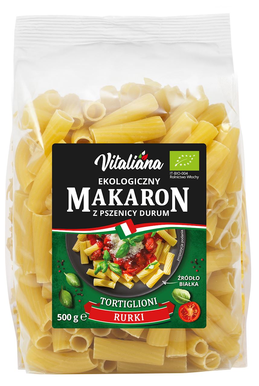 VITALIANA Makaron tortiglioni (rurki) BIO