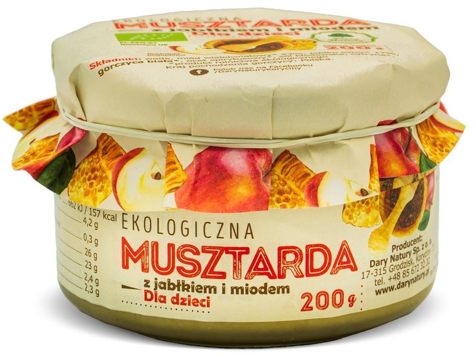 DARY NATURY Musztarda dla dzieci (z jabłkiem i miodem) BIO