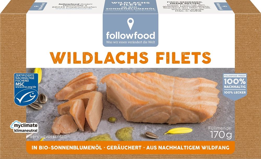 FOLLOWFOOD Łosoś dziki wędzony filety MSC w ekologicznym oleju słonecznikowym