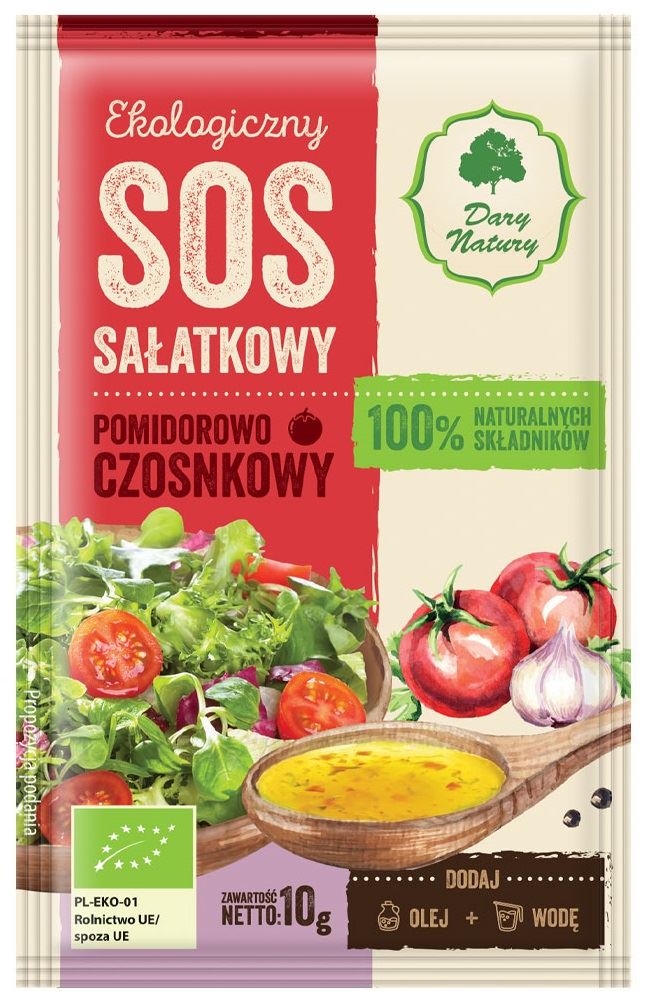 DARY NATURY Sos sałatkowy pomidorowo-czosnkowy BIO
