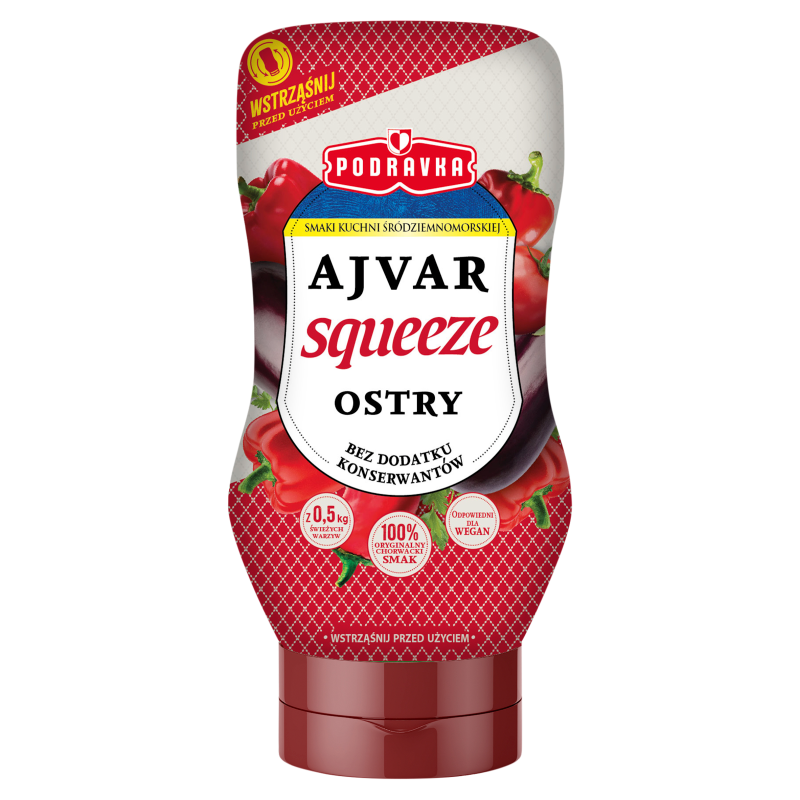 PODRAVKA Ajvar ostry (wyciskany)