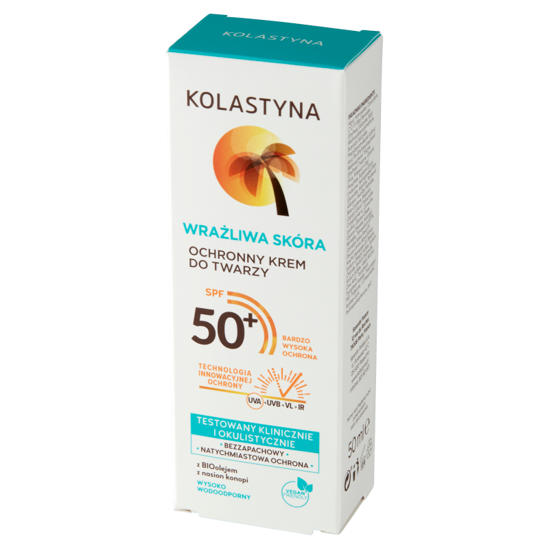 KOLASTYNA Wrażliwa Skóra Ochronny krem do twarzy SPF50+