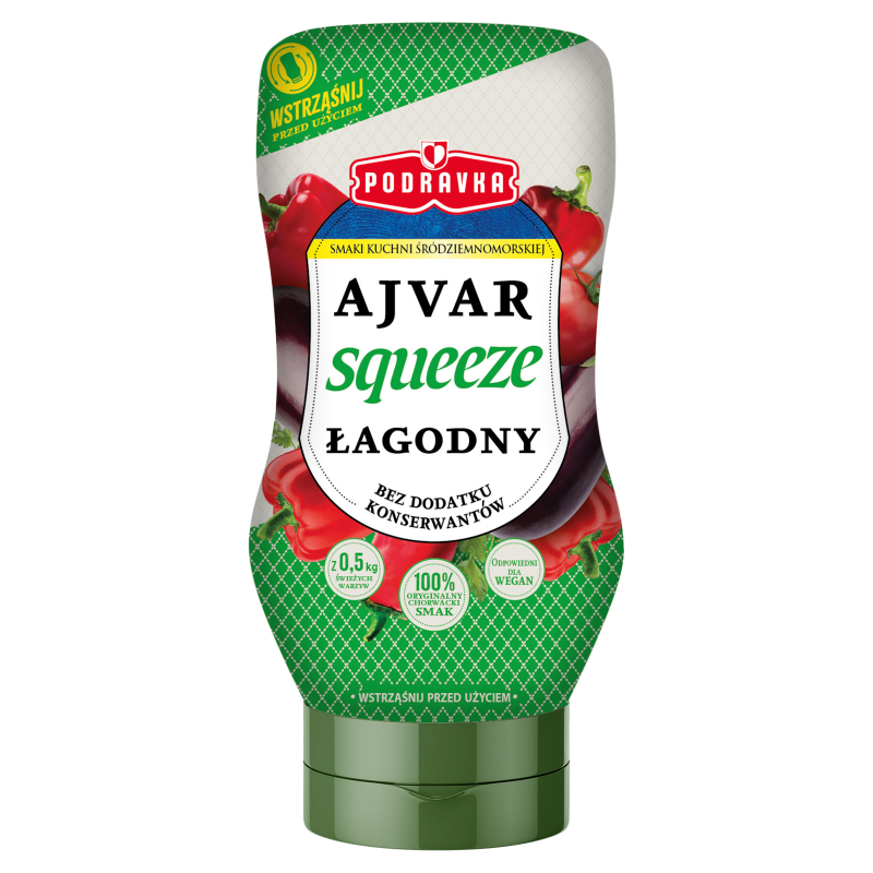 PODRAVKA Ajvar łagodny (wyciskany)
