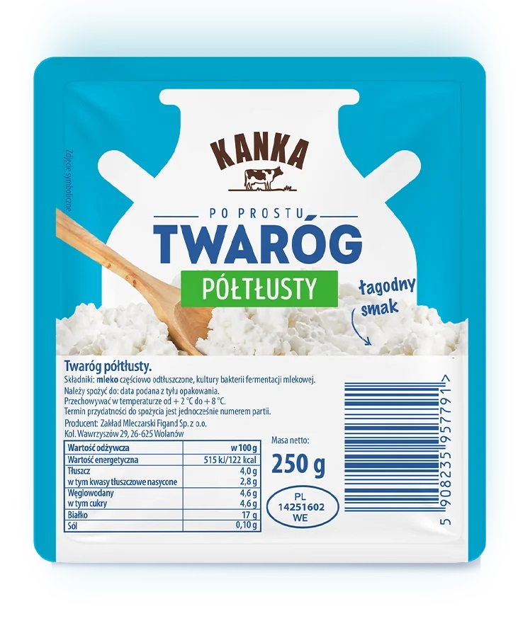 KANKA Twaróg półtłusty