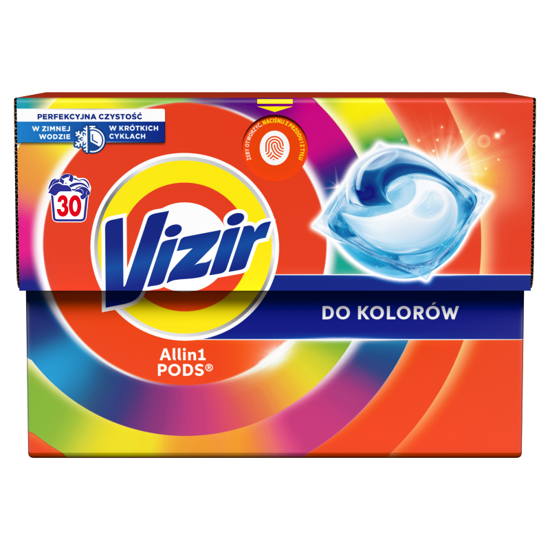 VIZIR ALL-in-1 PODS Kapsułki do prania kolorowych ubrań 30 szt. frisco.pl