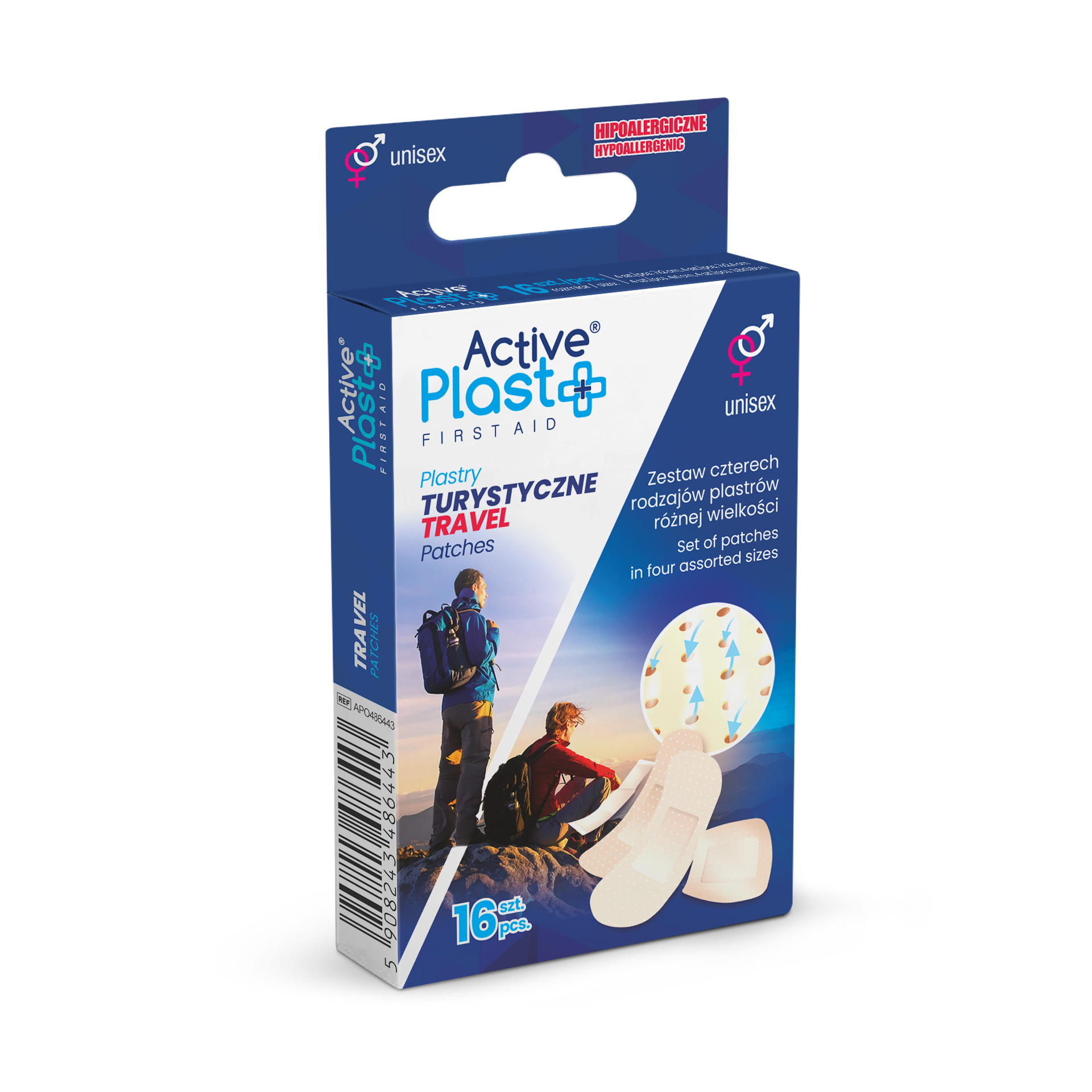 ACTIVE PLAST Plastry turystyczne różnej wielkości 16 szt.