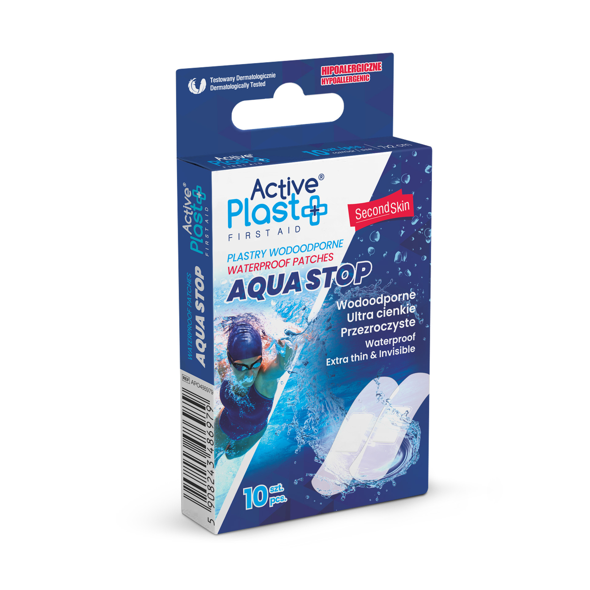 ACTIVE PLAST Plastry wodoodporne 2x7 cm 10 szt.