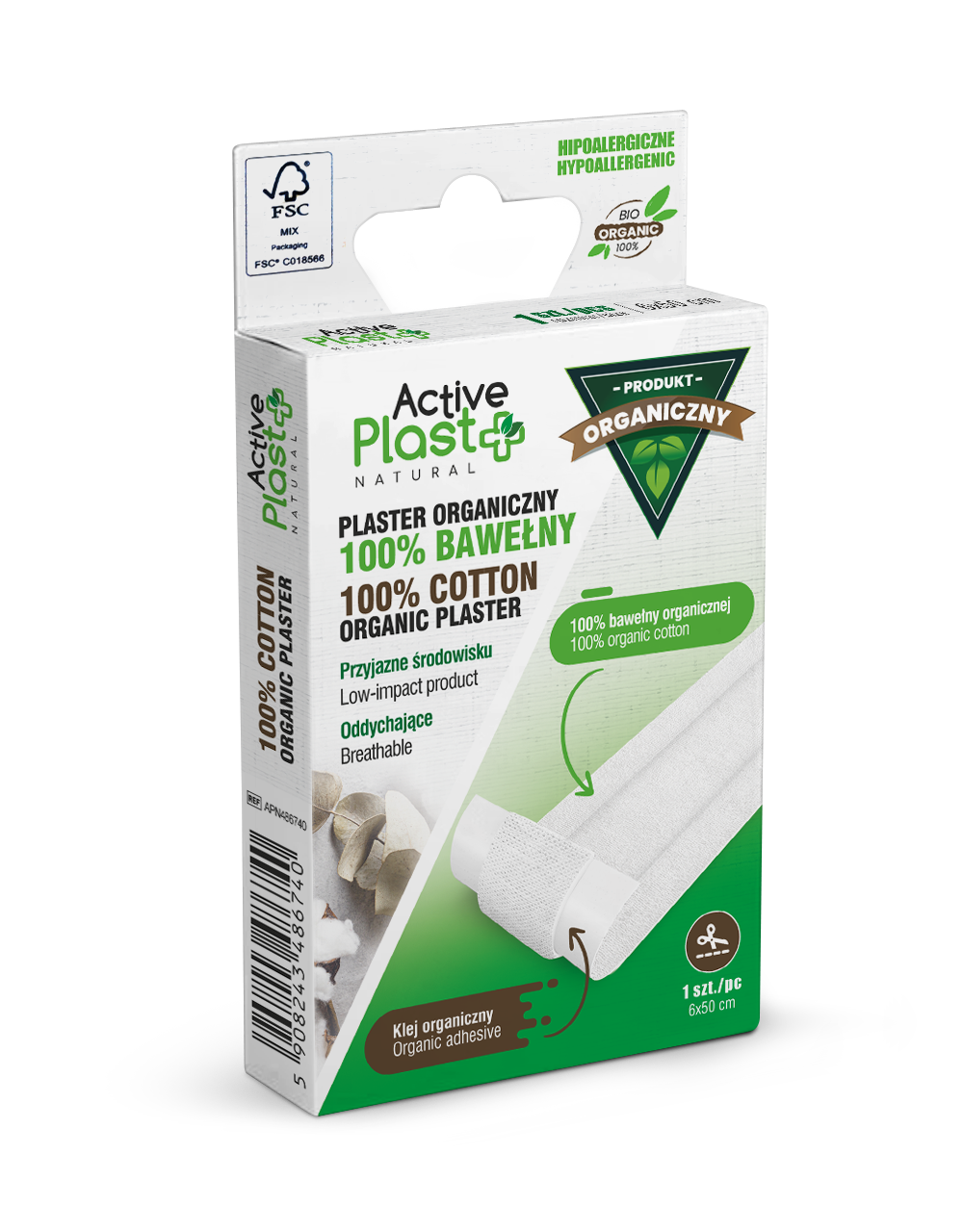 ACTIVE PLAST Plaster organiczny 6x50 cm