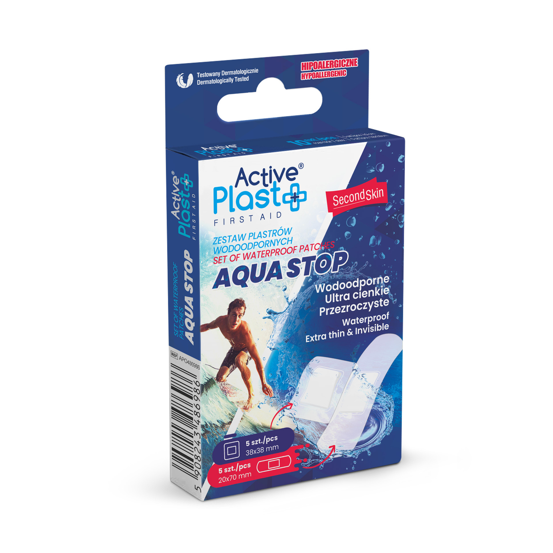 ACTIVE PLAST Zestaw plastrów wodoodpornych 10 szt.