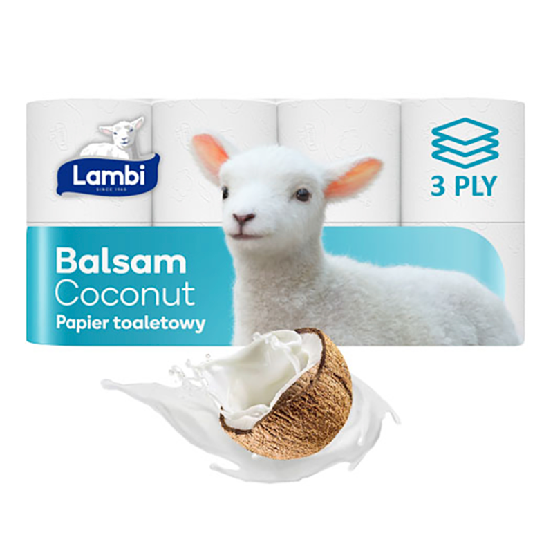 LAMBI Papier toaletowy Balsam Coconut 16 rolek