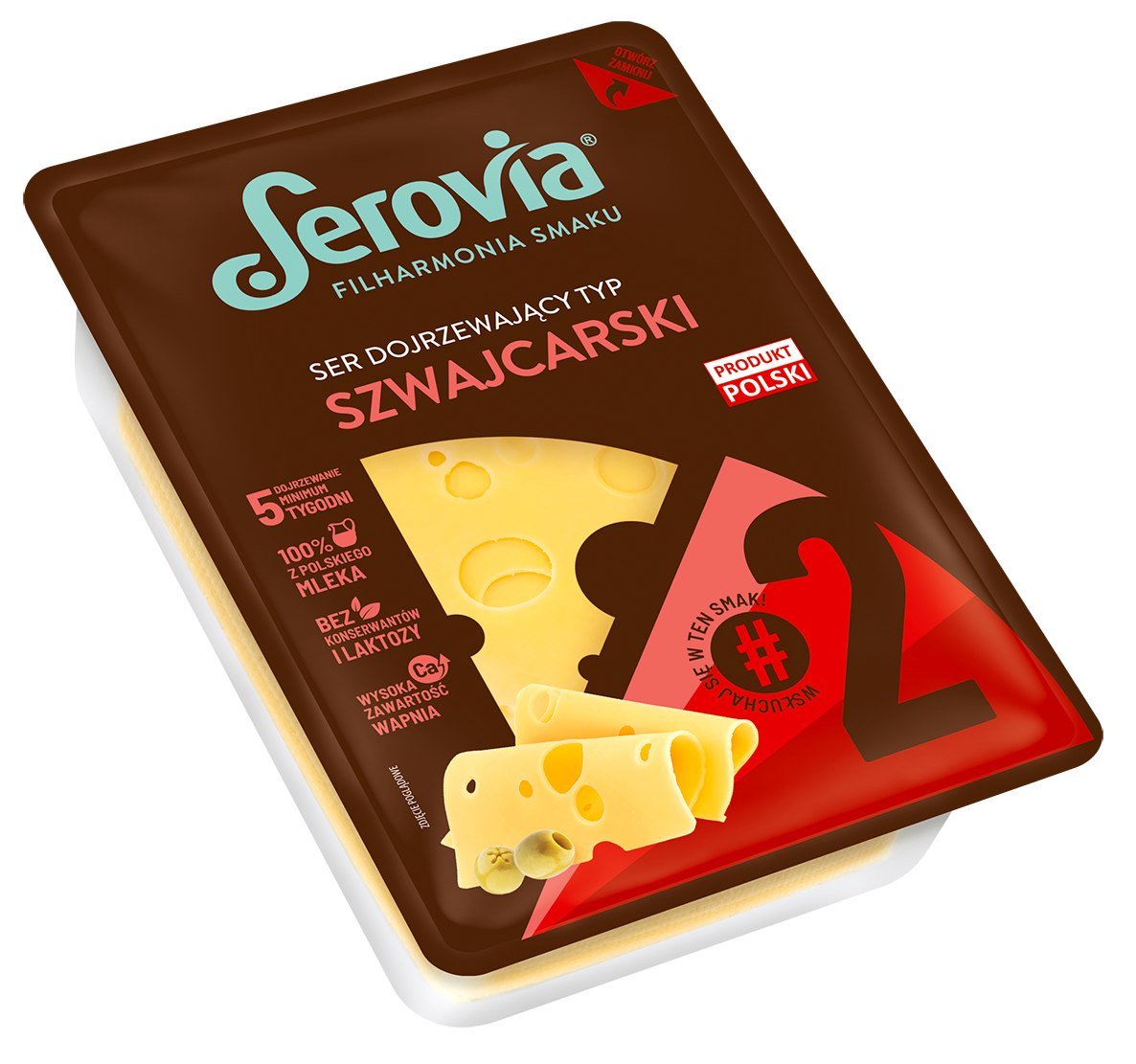 SEROVIA Ser żółty dojrzewający typ szwajcarski (plastry)