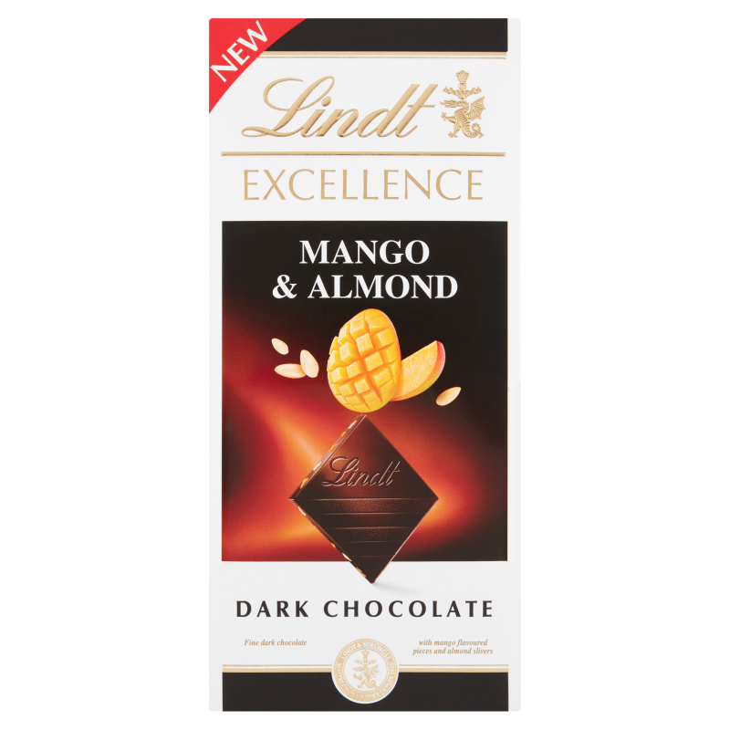 LINDT EXCELLENCE Czekolada gorzka z mango i migdałami frisco.pl