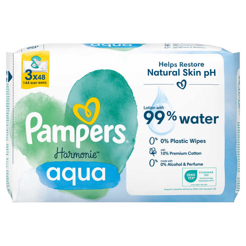 PAMPERS Harmonie Chusteczki nawilżane 3x48 szt. frisco.pl