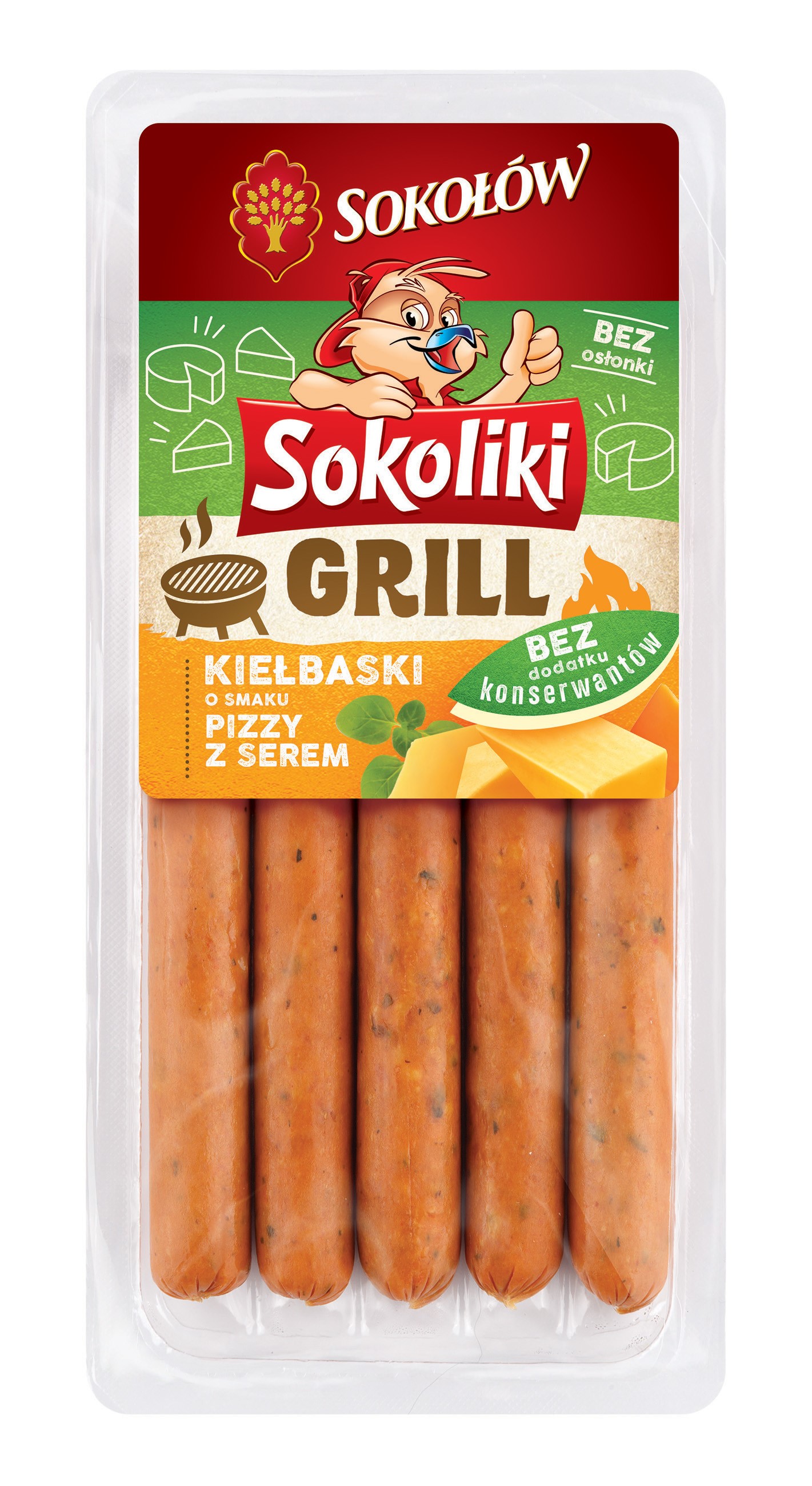 SOKOLIKI Kiełbaski o smaku pizzy z serem