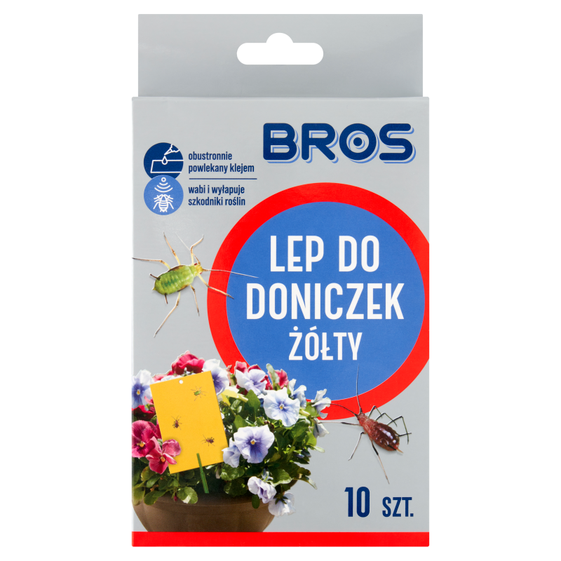 BROS Lep do doniczek żółty 10 szt.