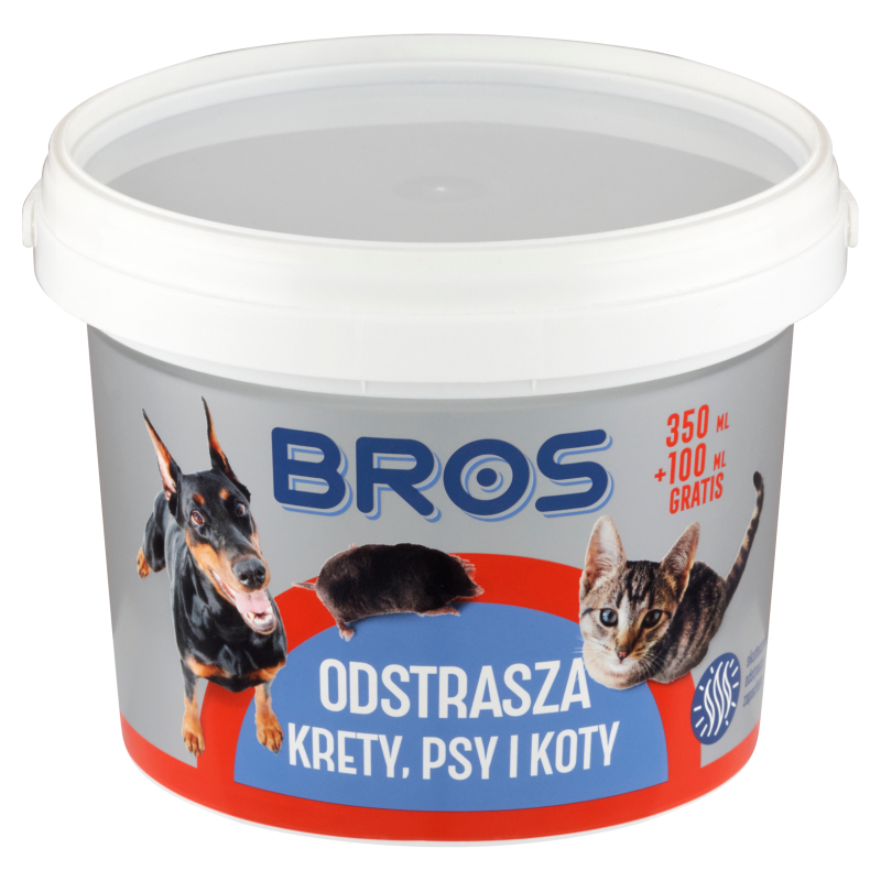 BROS Odstrasza krety psy i koty 350ml + 100ml gratis