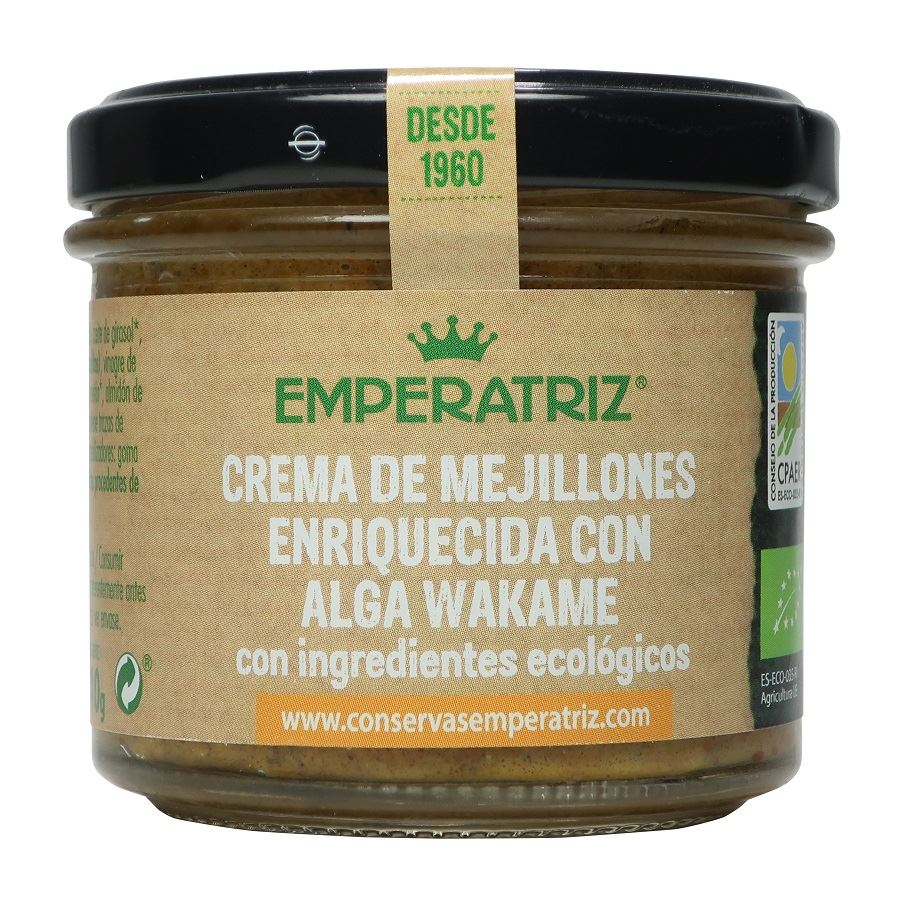 EMPERATRIZ Pasta z małż z algami wakame BIO
