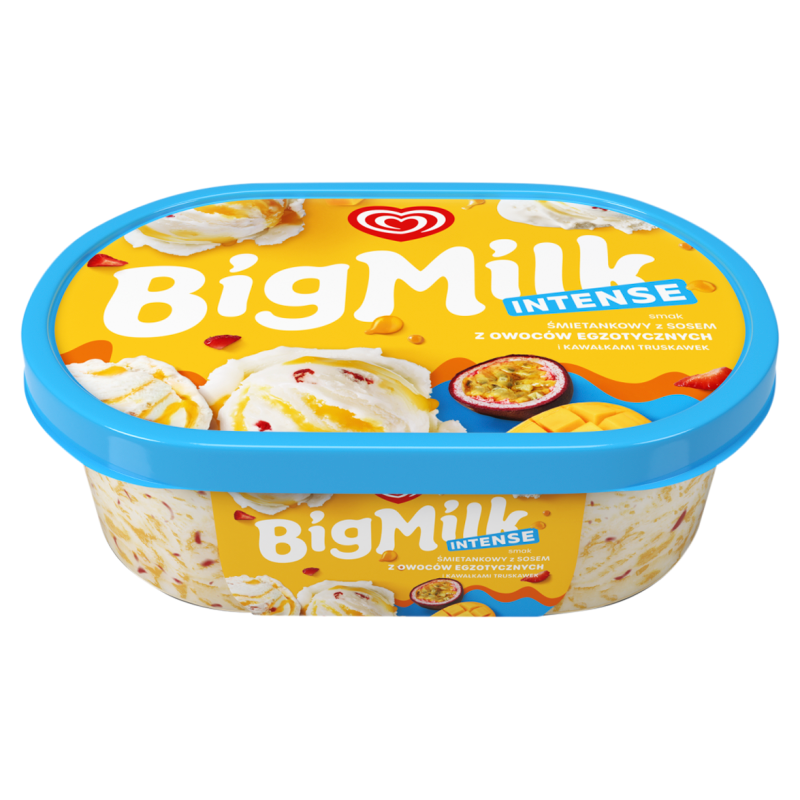 BIG MILK Lody śmietankowe z sosem z owoców egzotycznych