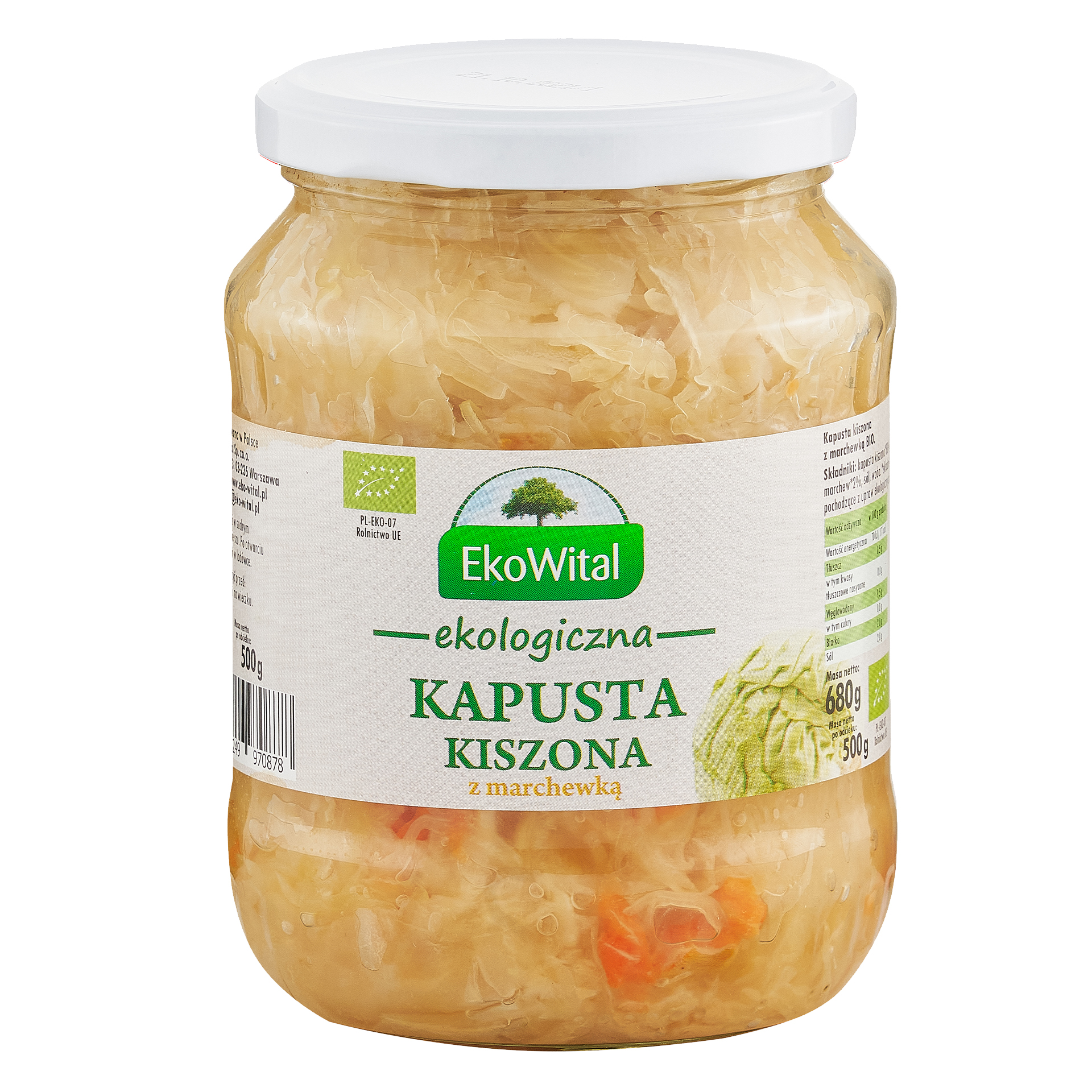EKO WITAL Kapusta kiszona z marchewką BIO