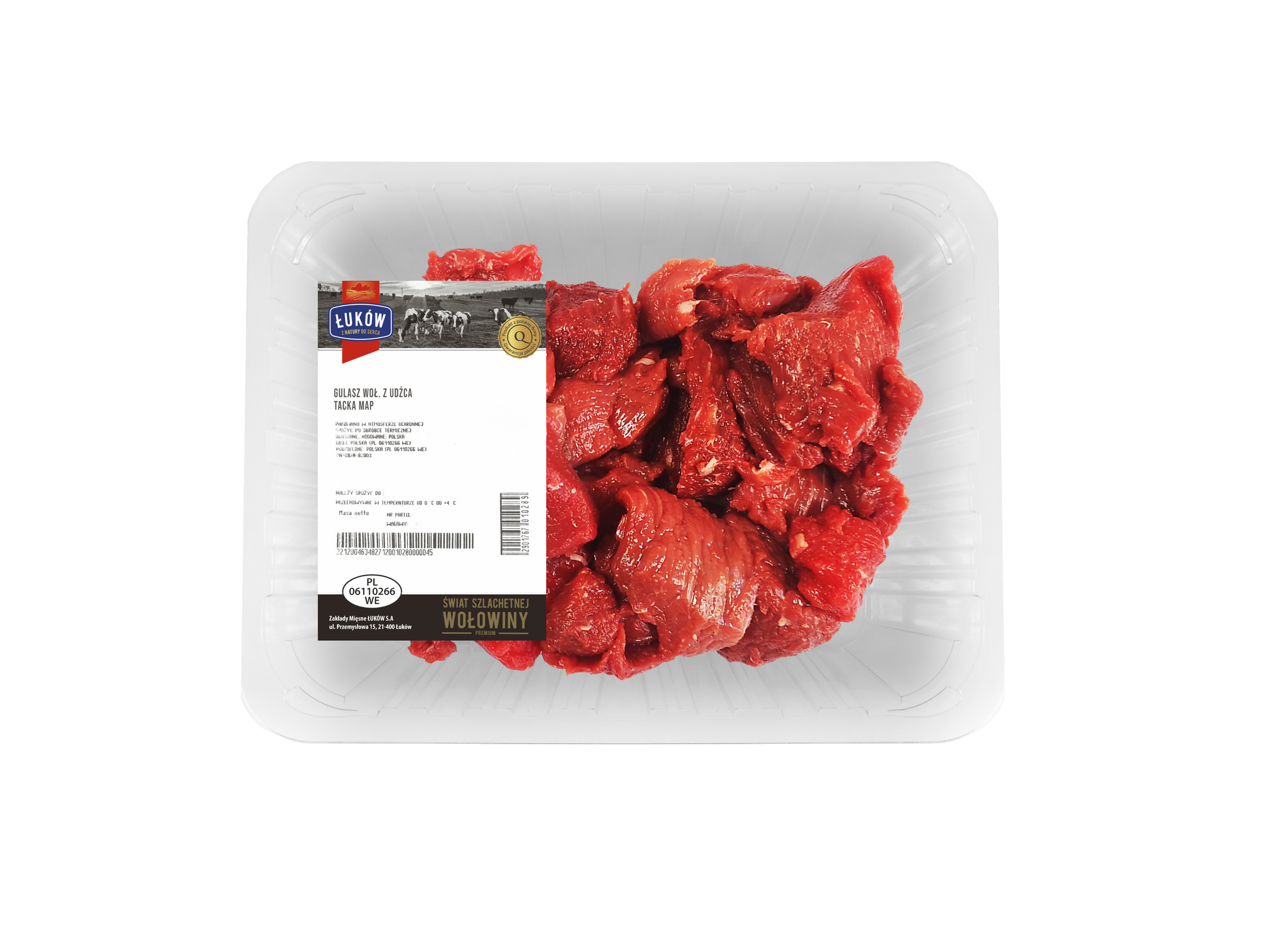 ŁUKÓW Mięso z udźca wołowego na gulasz (400g-600g)