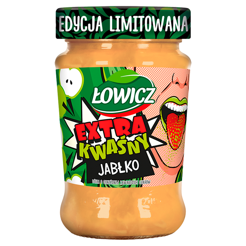 ŁOWICZ Dżem extra kwaśny jabłko o obniżonej zawartości cukrów frisco.pl