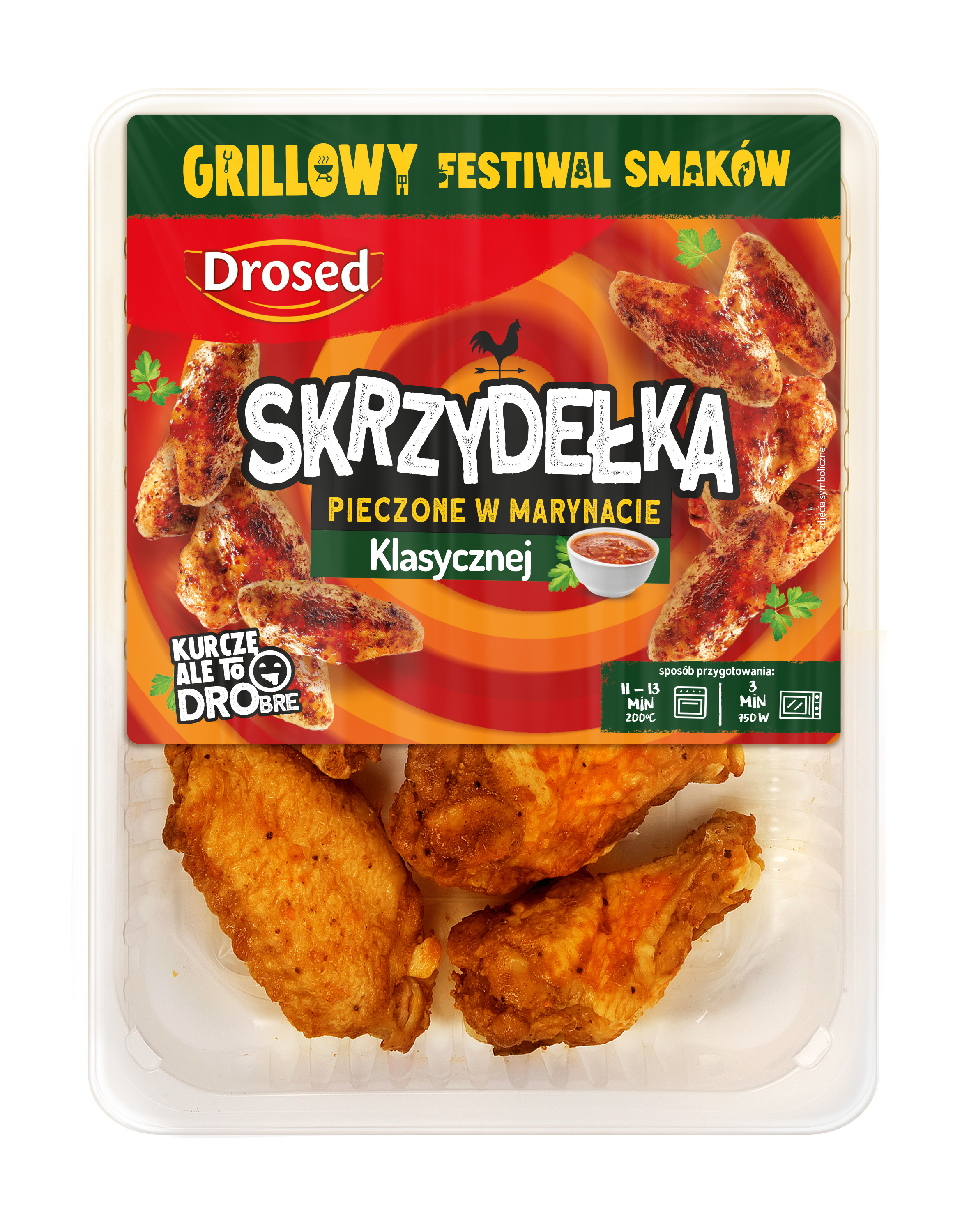 DROSED Skrzydełka pieczone w marynacie klasycznej frisco.pl