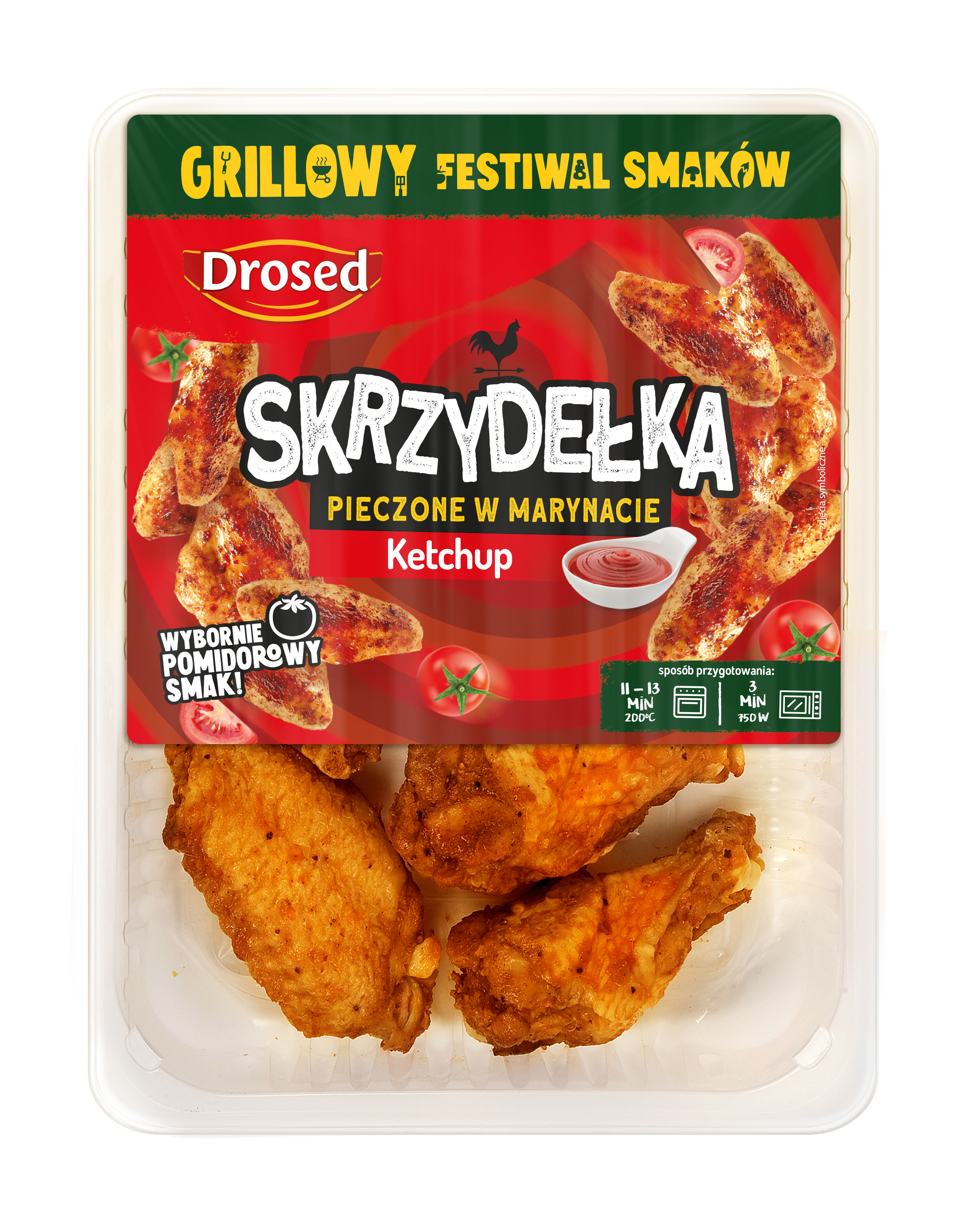 DROSED Skrzydełka pieczone w marynacie ketchupowej