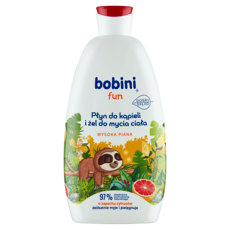 BOBINI Fun Płyn do kąpieli i żel do mycia o zapachu cytrusów - Wysoka piana frisco.pl