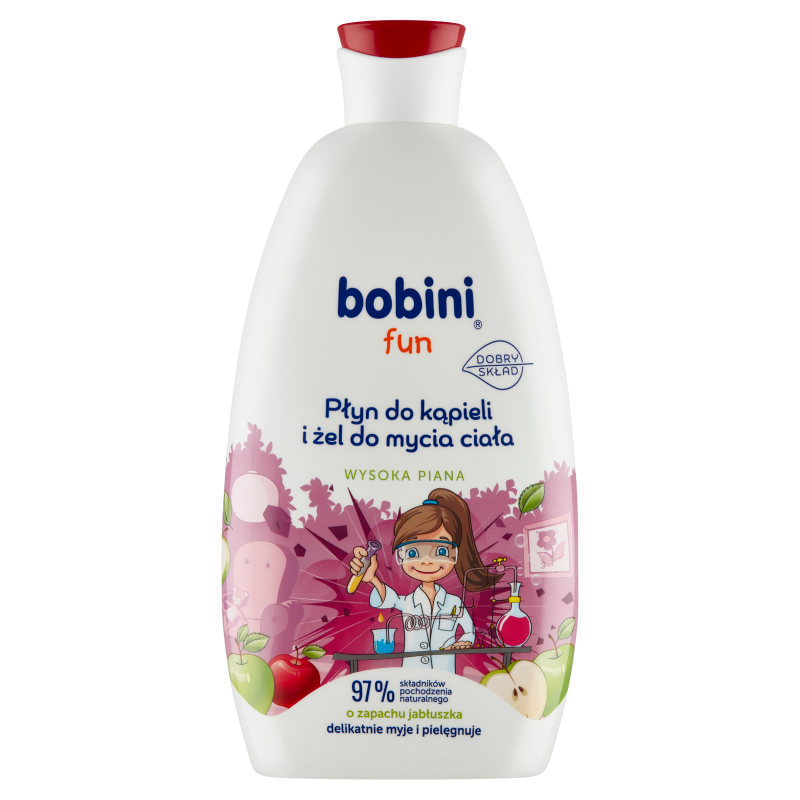 BOBINI Fun Płyn do kąpieli i żel do mycia o zapachu jabłuszka - Wysoka piana frisco.pl