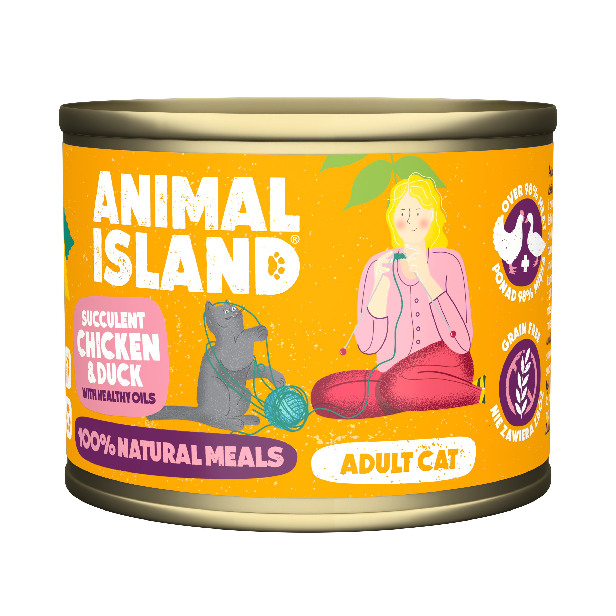 ANIMAL ISLAND Mokra karma dla kota Kurczak Kaczka